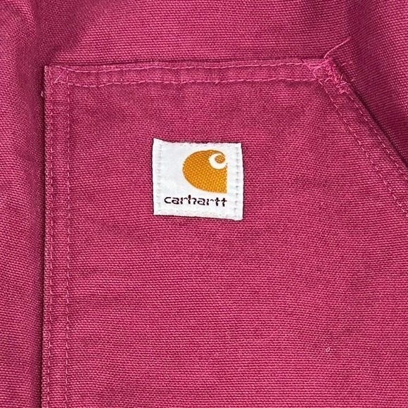 Vintage Carhartt Vest Sherpa Lined Duck Canvas  WV001 624 Ruby Women's Large - Picture 5 of 11